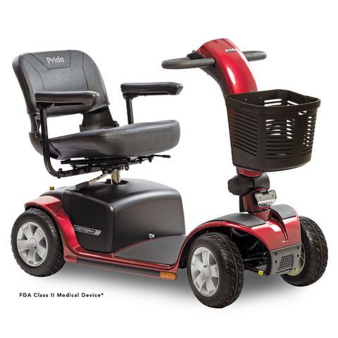 Go Elite Traveler 4-Wheel 12-Amp Red Travel Scooter