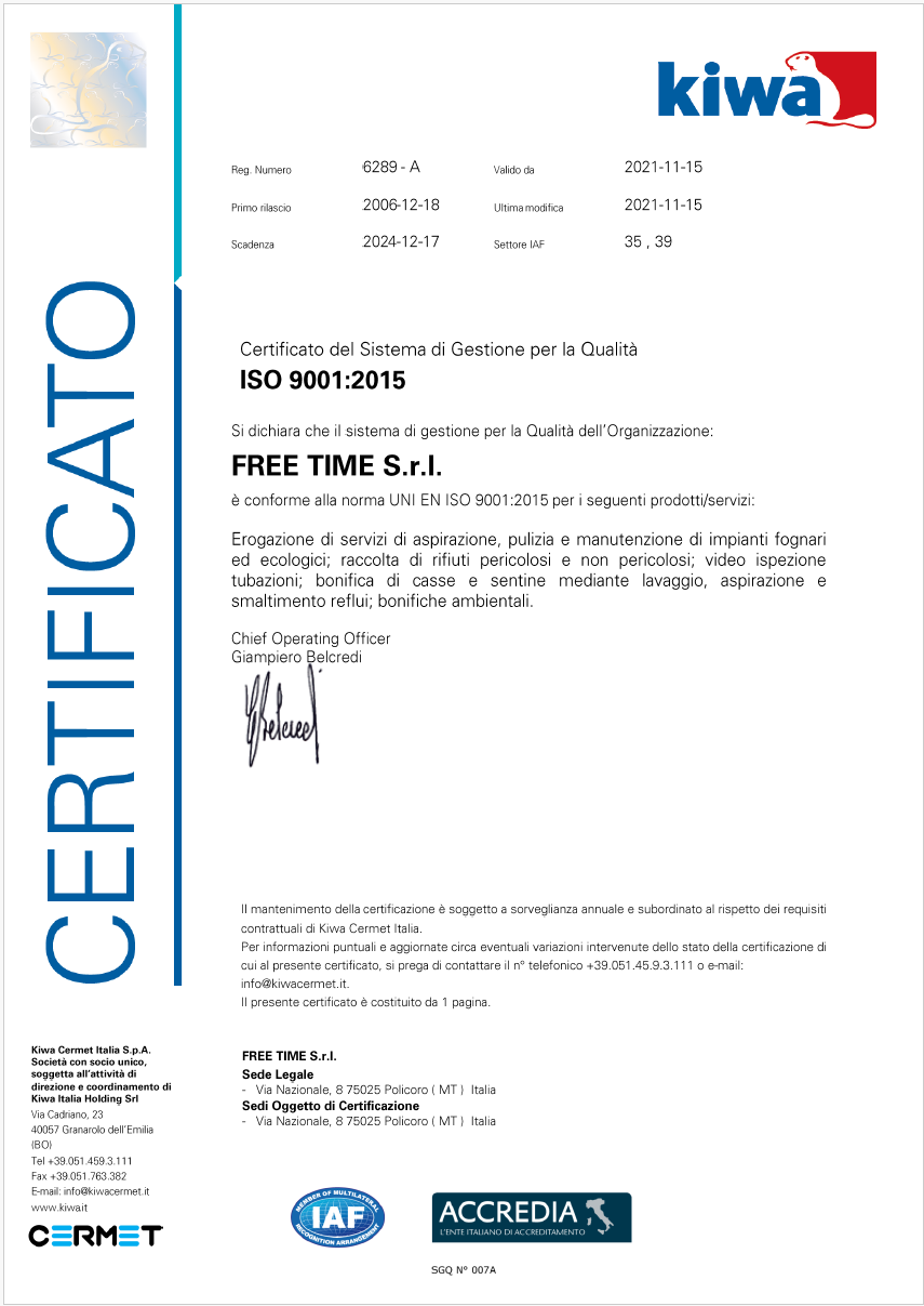certificazione iso 9001:2015