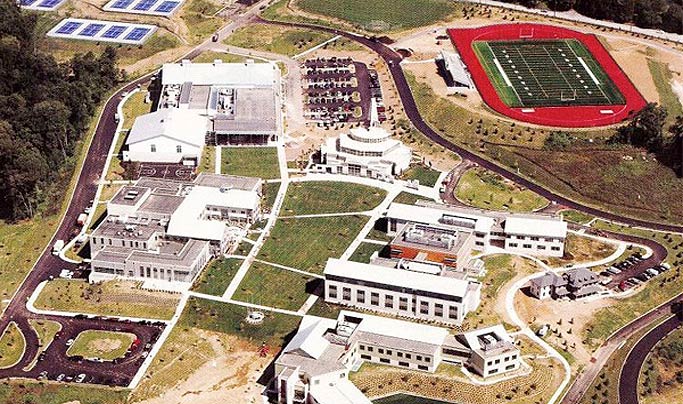 Aerial shot of the campus