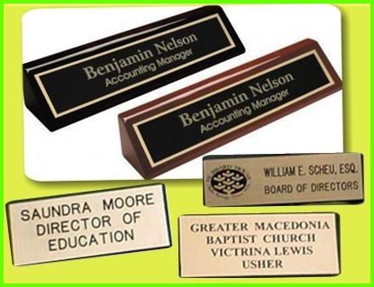 Name Plates — Jacksonville, FL — Trophy Magic and Etch Masters
