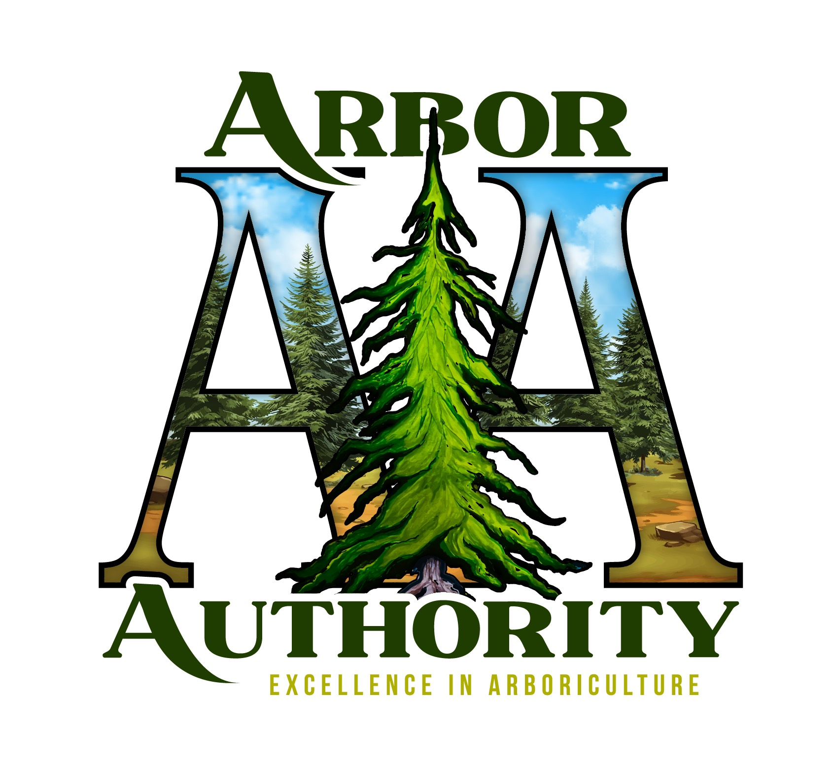 Logo for Arbor Authority, featuring stylized 