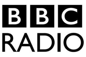BBC Radio logo: Black squares with white BBC letters, and