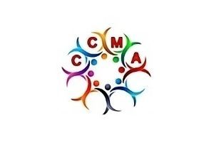CMMA logo with figures holding hands in a circle, with