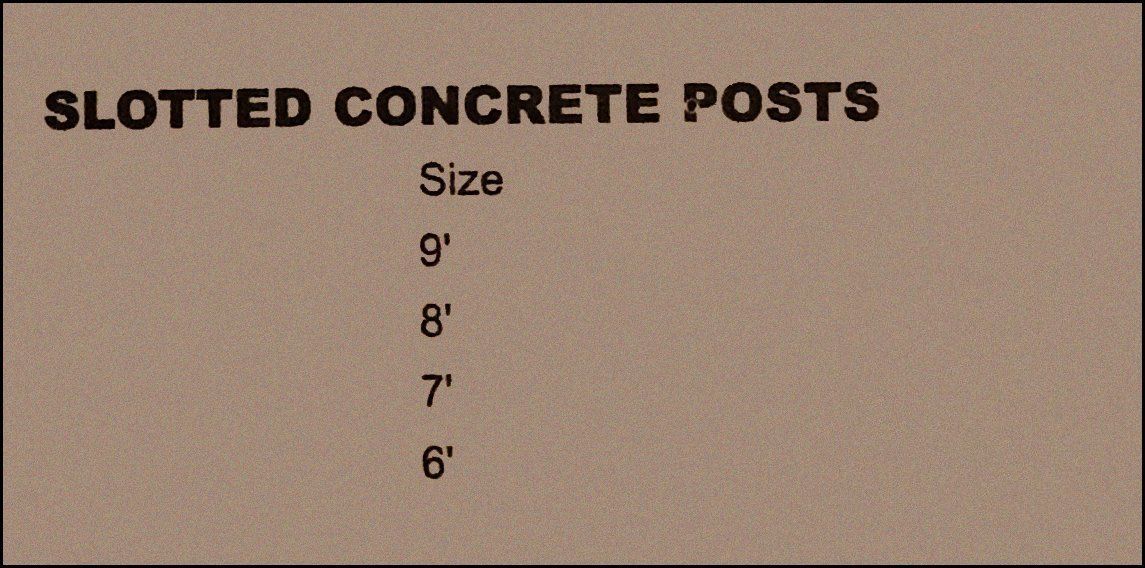 Slotted concrete posts