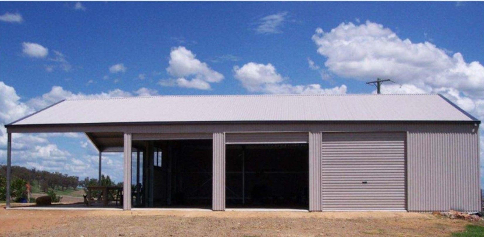 Colorbond Dune Rural Shed — ShedPro Constructions in Darawank, NSW