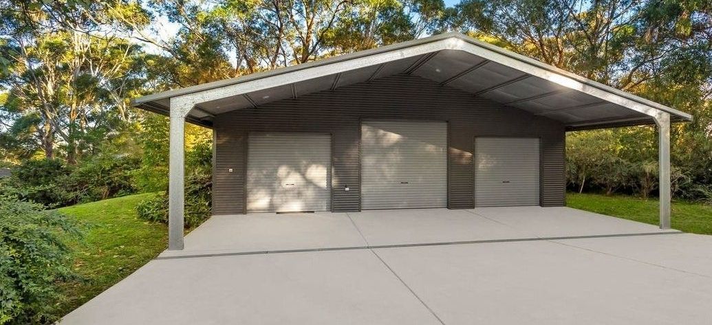 Horizontal Corro Triple Garage And Garaport Crowdy Head.JPG — ShedPro Constructions in Darawank, NSW