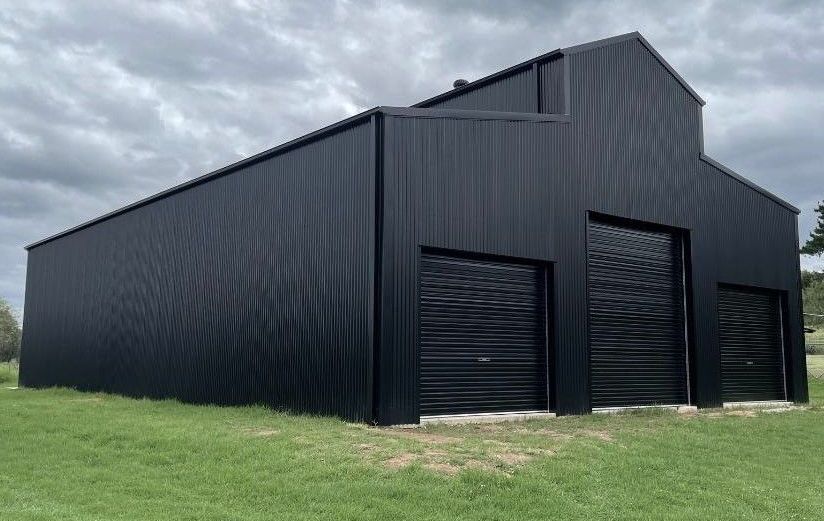 Tall American Black Barn — ShedPro Constructions in Darawank, NSW
