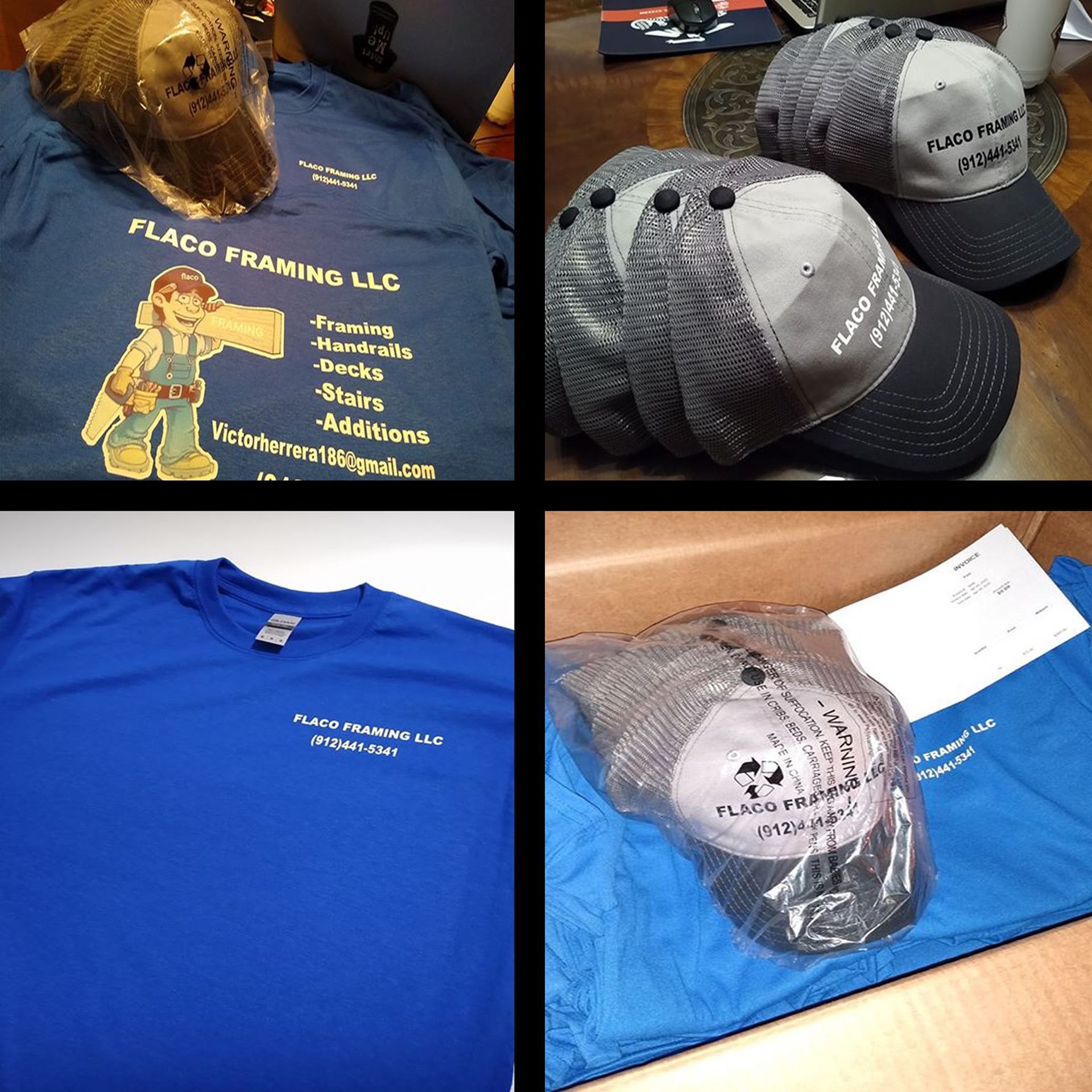 Customized Printed Shirts and Caps