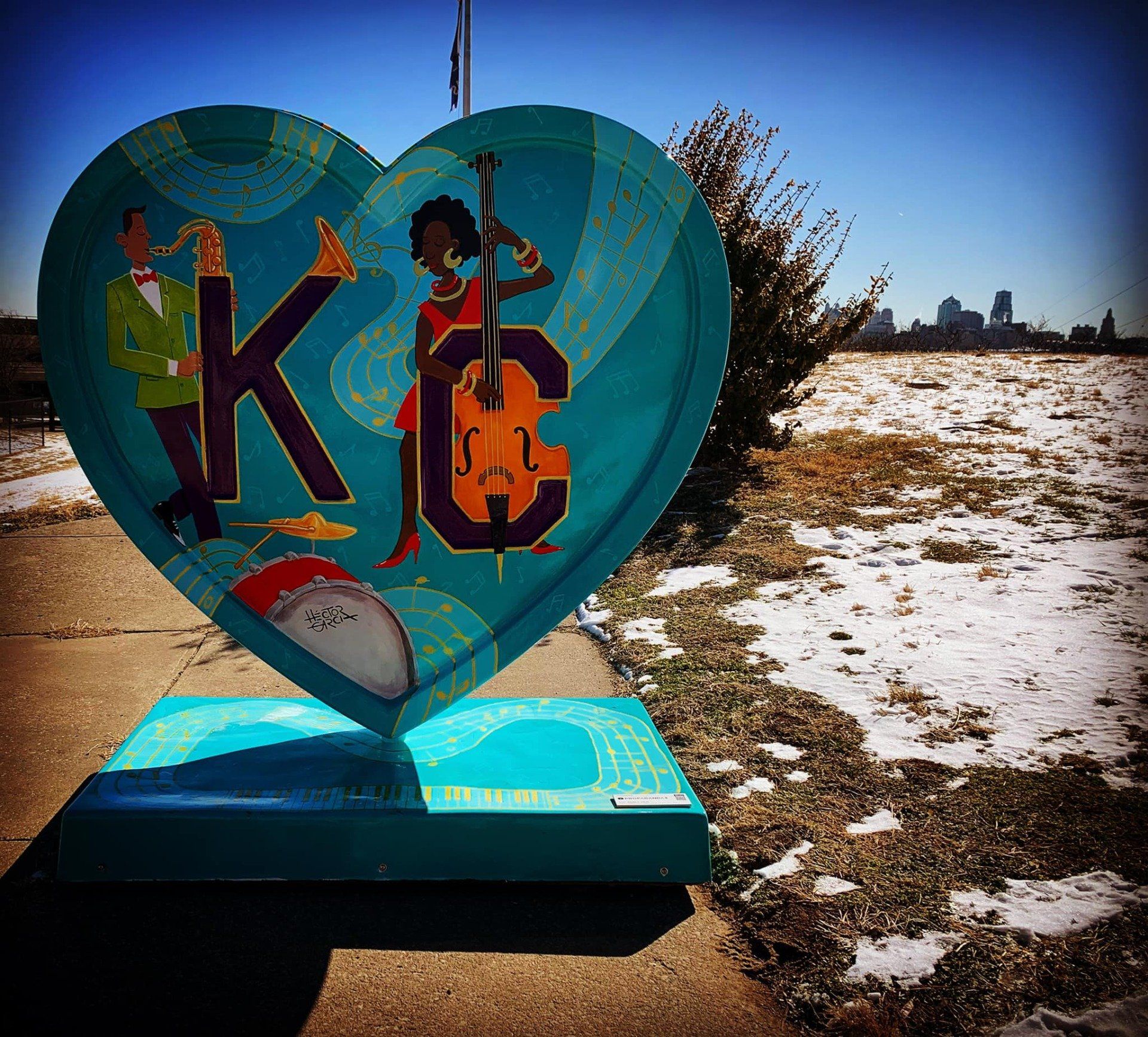 Parade Hearts - This heart is located at St. John's Park on Strawberry Hill in KCK