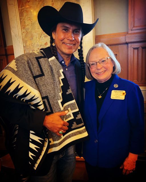 Yellowstone’s Mr. Mo Brings Plenty visiting the Kansas House of Representatives