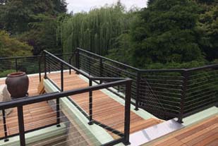 Wooden terrace seen from the floor - Handrail Contractor in Bonney lake WA