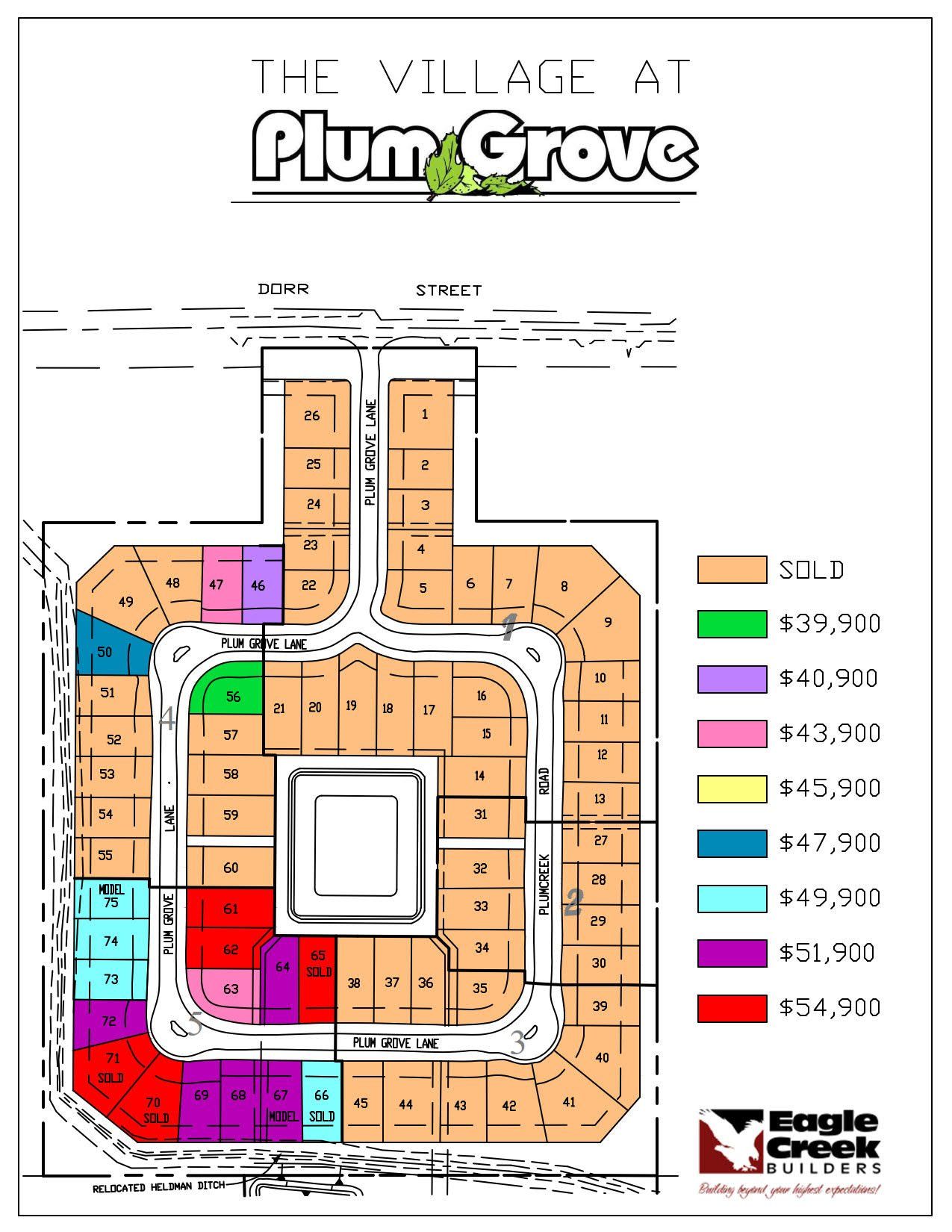Plum Grove Plat Map - Eagle Creek Builders