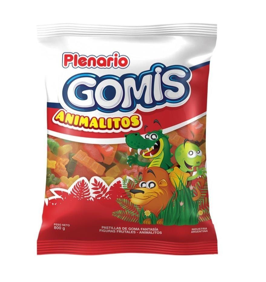 A bag of plenario gomis animalitos gummy candies