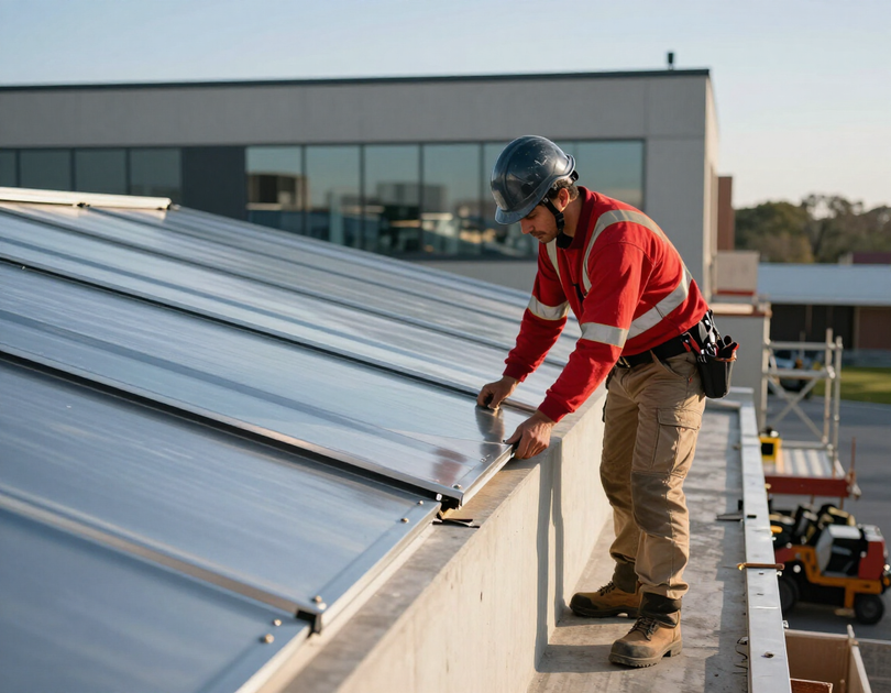Metal roofing installation