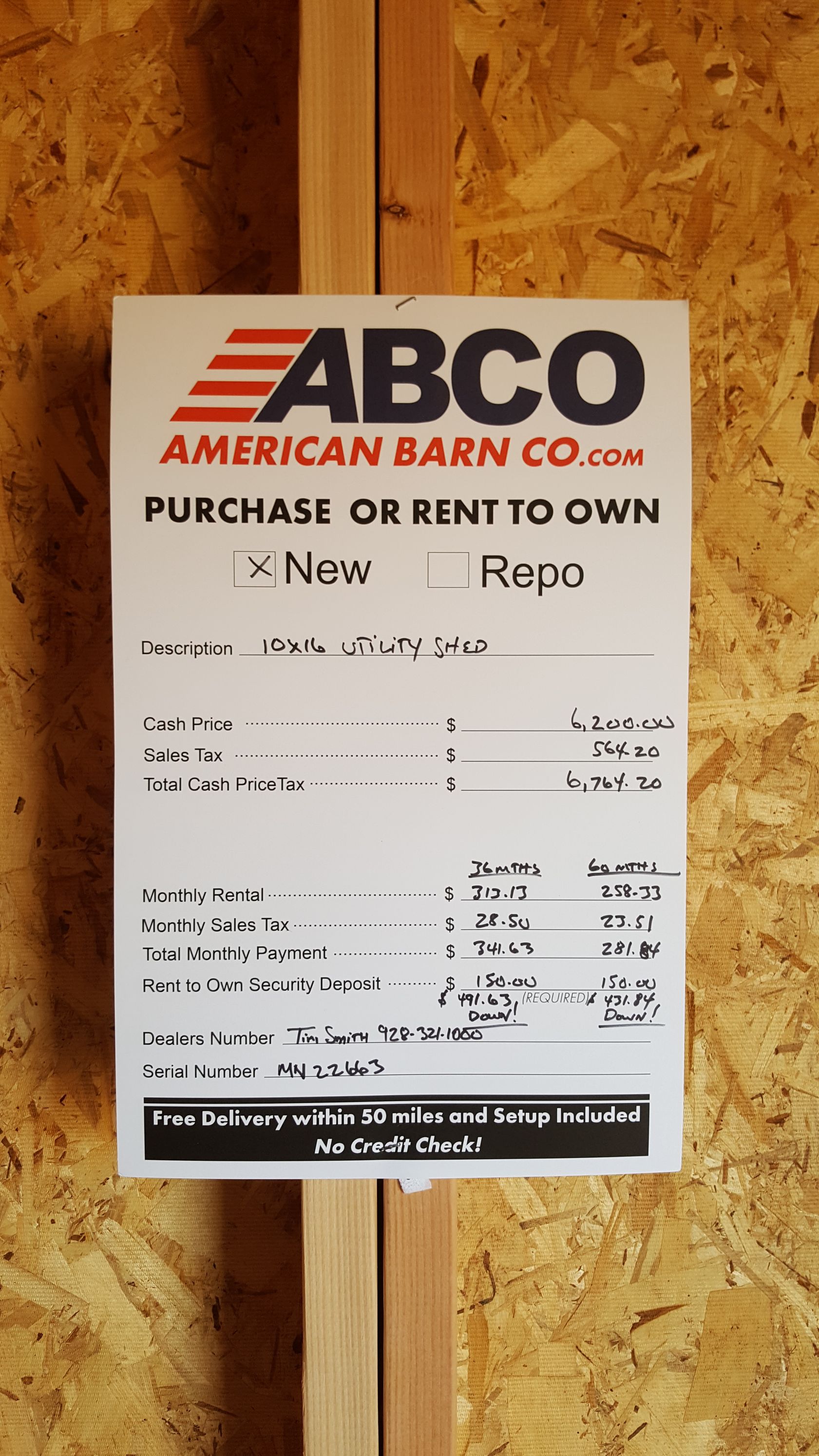 ABCo | American Barn Co.
Formerly Weather King
10 x 16 Utility Shed
