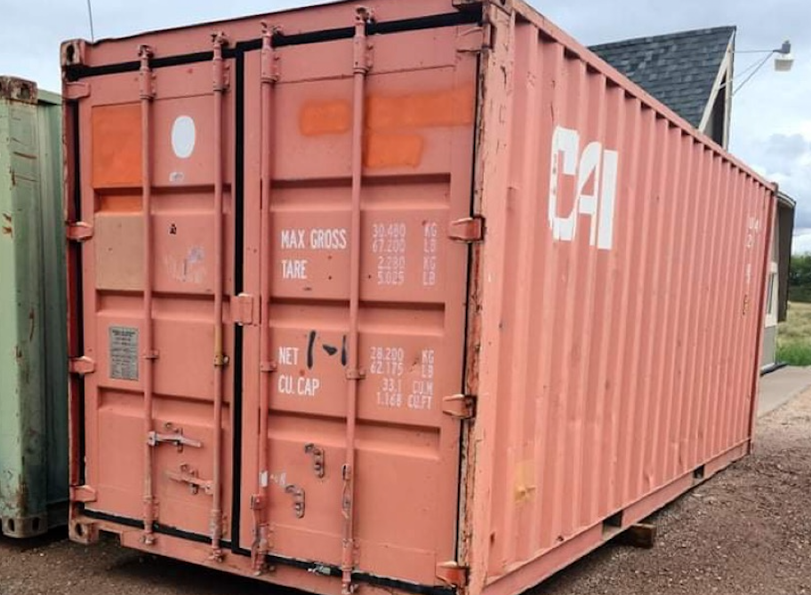 Shipping containers show low, az
