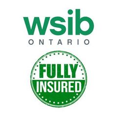 The logo for wsib ontario shows that they are fully insured