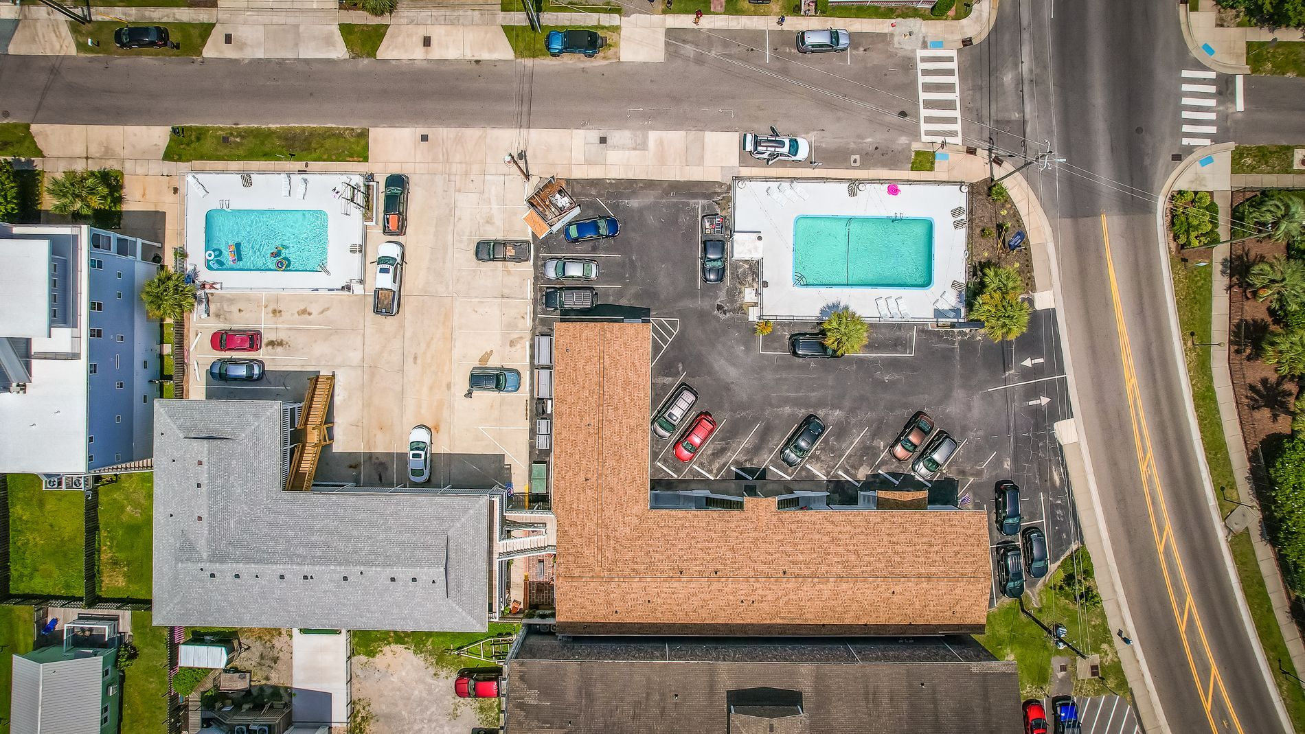 Our two pools at Dry Dock Inn