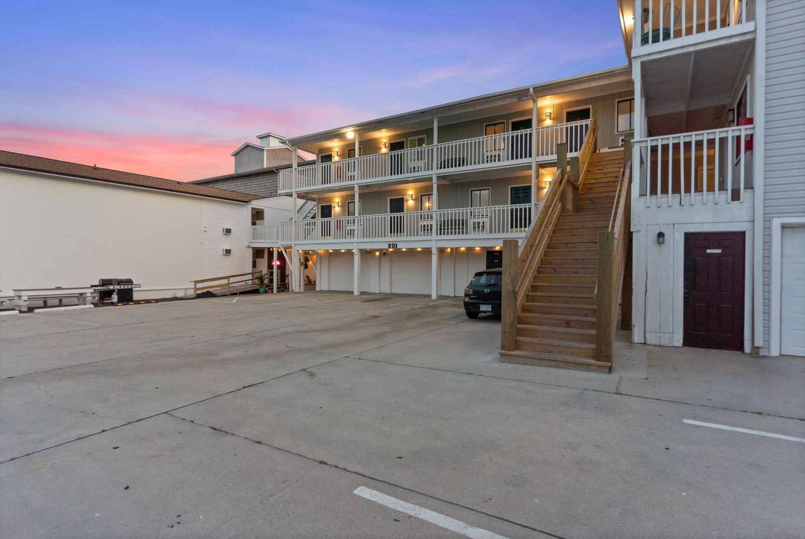 Outside of our hotel