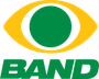 Logotipo da rede de televisão brasileira Band, com um olho dourado com pupila verde acima da palavra 