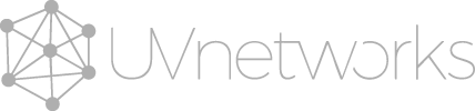 Logotipo: Gráfico de rede hexagonal cinza com o texto 