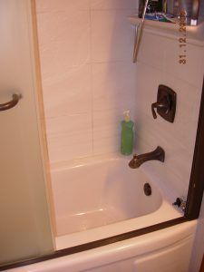 Bathtub and a shower stall