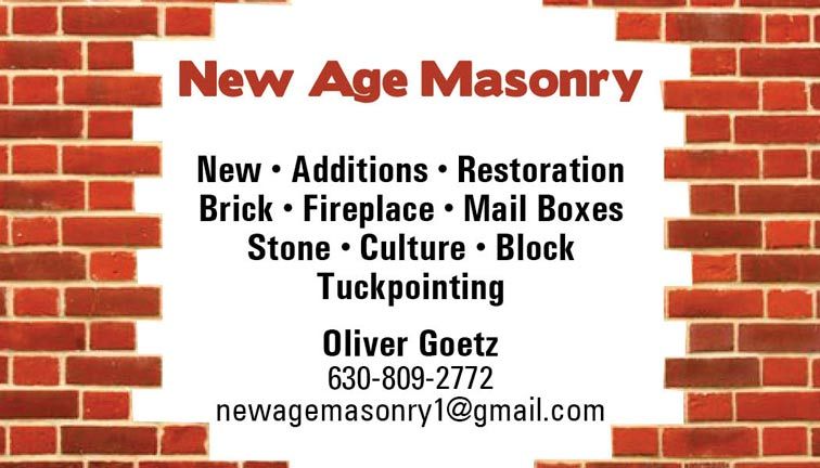 New Age Masonry — Aurora, IL — Wally’s Printing