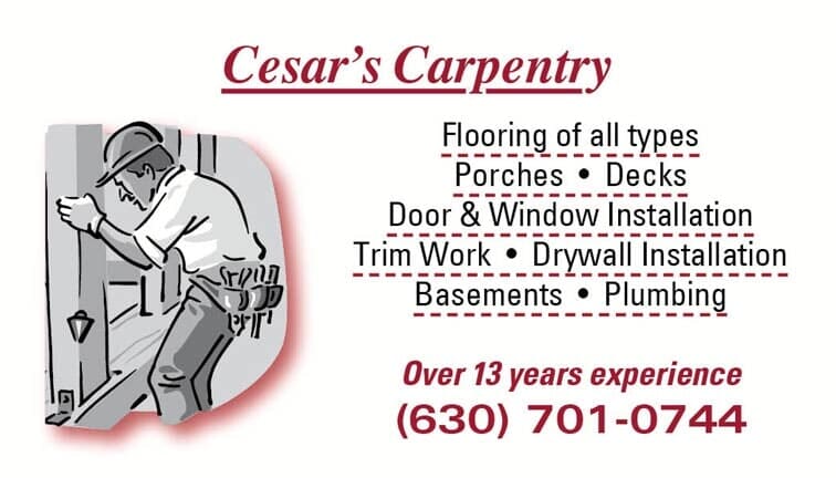 Cesars Carpentry — Aurora, IL — Wally’s Printing