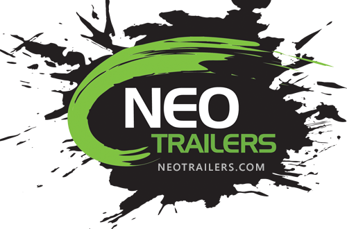 Un logo pour les remorques néo avec un coup de pinceau vert