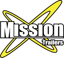 Un logo pour les remorques de mission avec un x jaune sur fond blanc.
