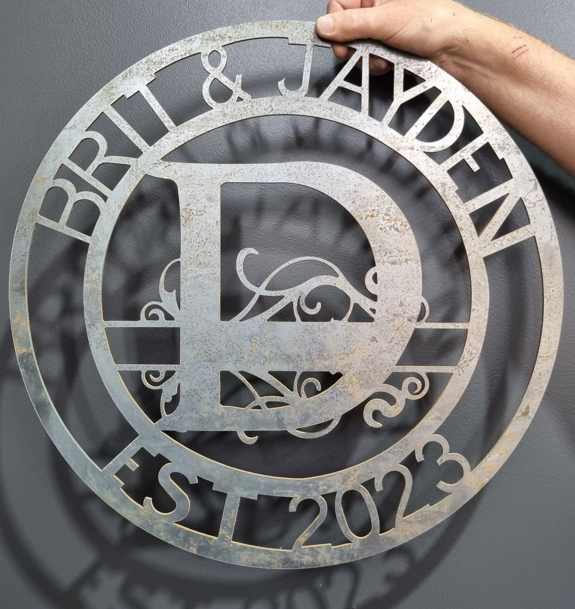 Personalised Sign, Name Sign, Wedding Gift, Waterjet Cutter, Waterjet