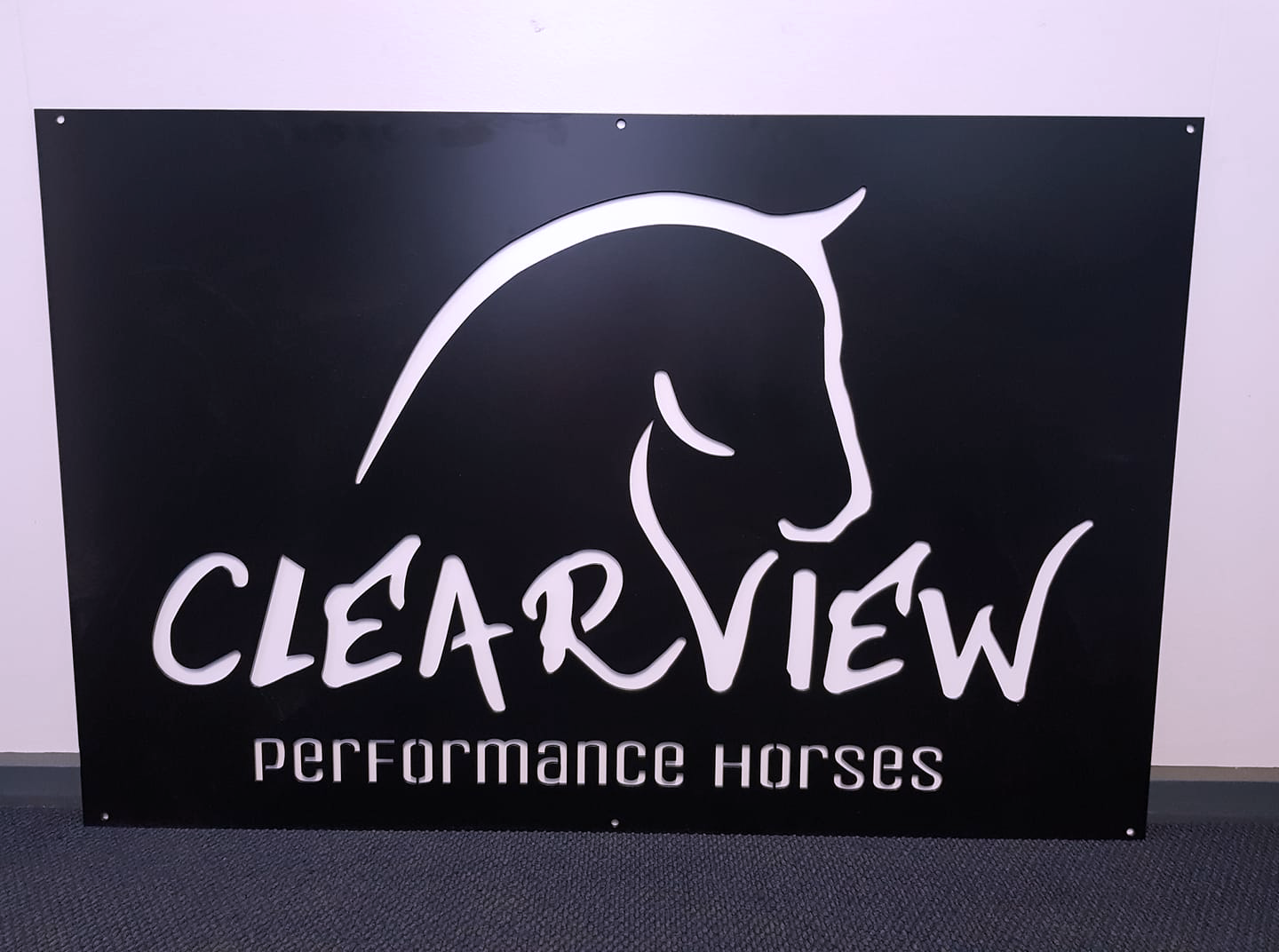 Personalised Property Sign. custom sign, Clearview Performance Horses, Waterjet, Waterjet Cutter, Waterjet design