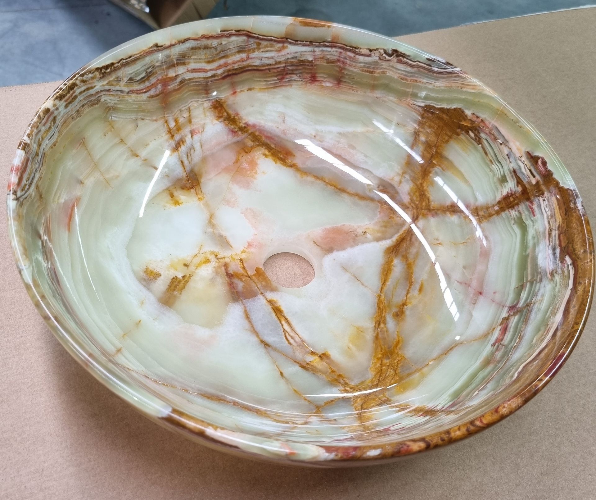 Afghanistan Jade Onyx, Onyx Bowl, Jade Onyx, vanity bowl, waterjet cutter, waterjet, bathroom design