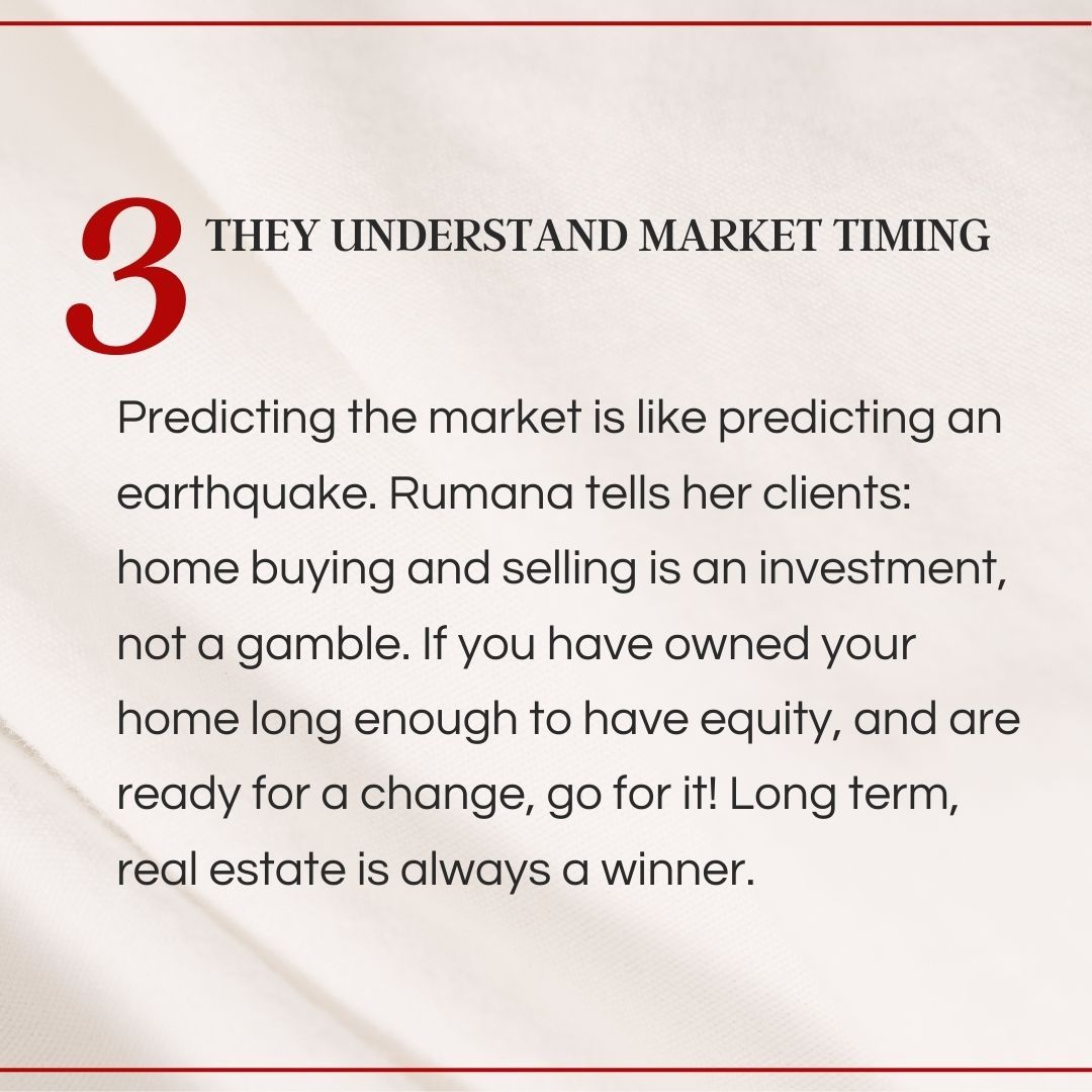 They understand market timing is like predicting an earthquake