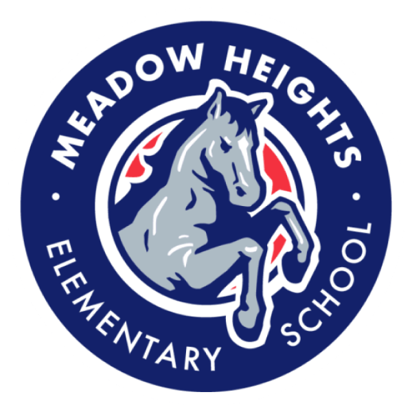 The logo for meadow heights elementary school