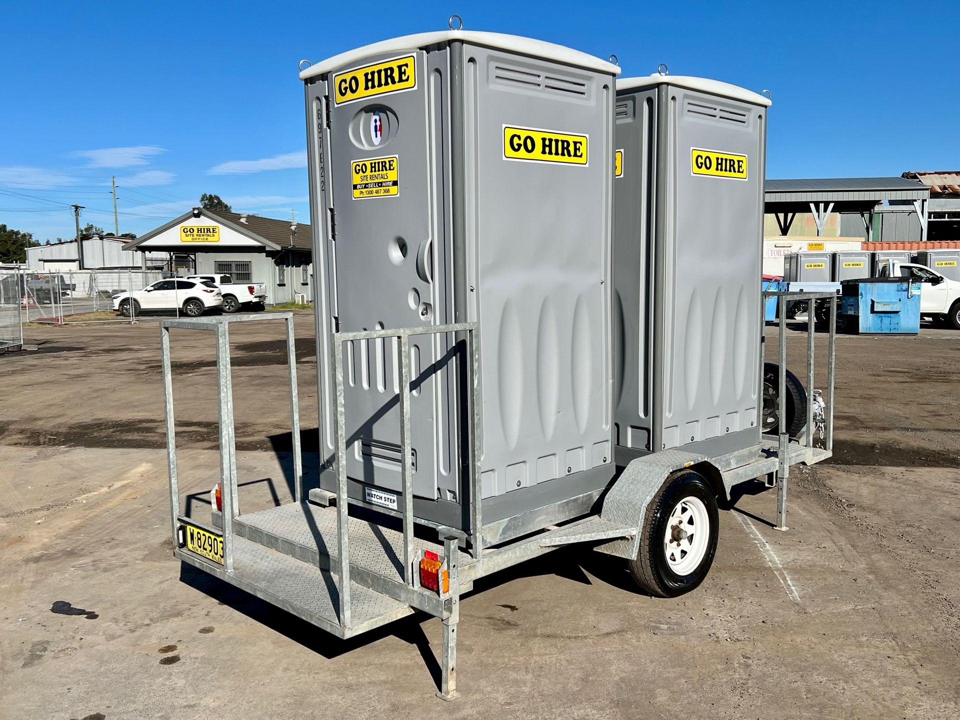 Trailer Mounted Toilet – Double | Wollongong, Nsw | Go Hire Site Rentals