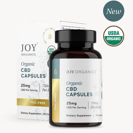 Joy organics organic cbd capsules are usda organic and thc free.