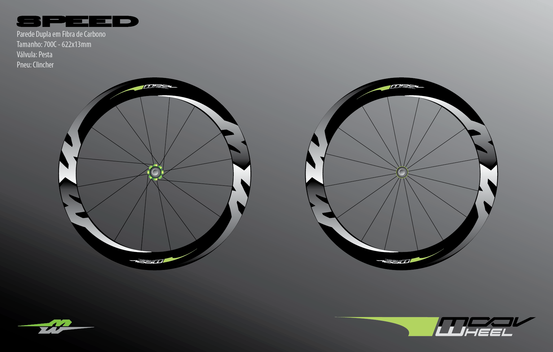 Um par de rodas de bicicleta com a palavra roda na parte inferior