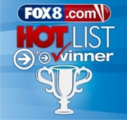 FOX8.com Hot List Winner logo: red