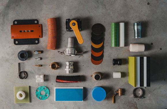 gaskets, gears ,tubing, and other manufactured plastic goods