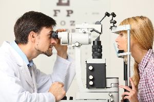 A girl in a comprehensive eye examination — New London, WI — Griebenow Eyecare Sc Clintonville