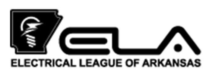The logo for the electrical league of arkansas