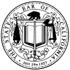 The seal of the state of california has a bear , scales of justice and a book.