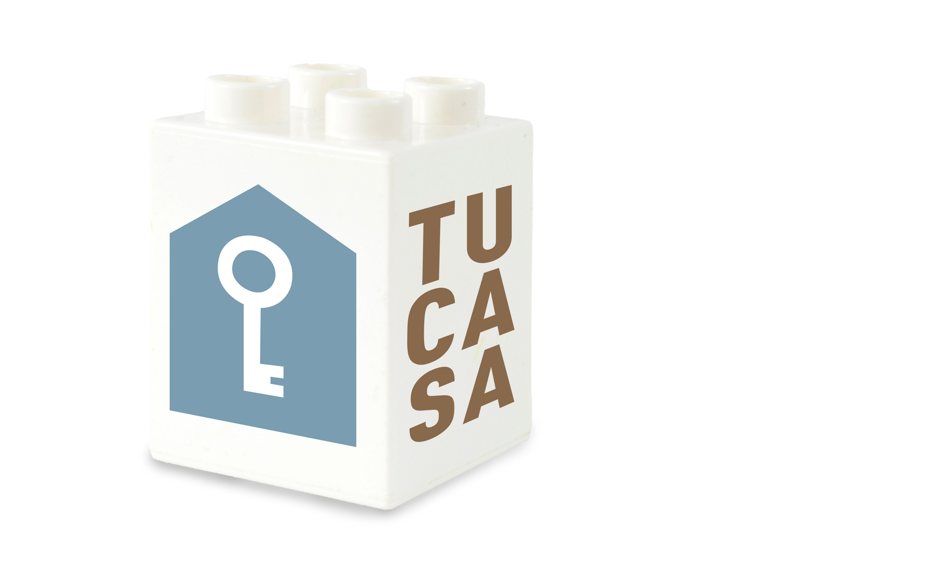 White Lego block with 