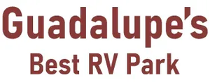 Guadalupe&rsquo;s Best RV Park logo in maroon text on a white background