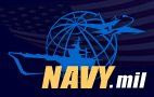 a logo for the navy with a ship and a globe .