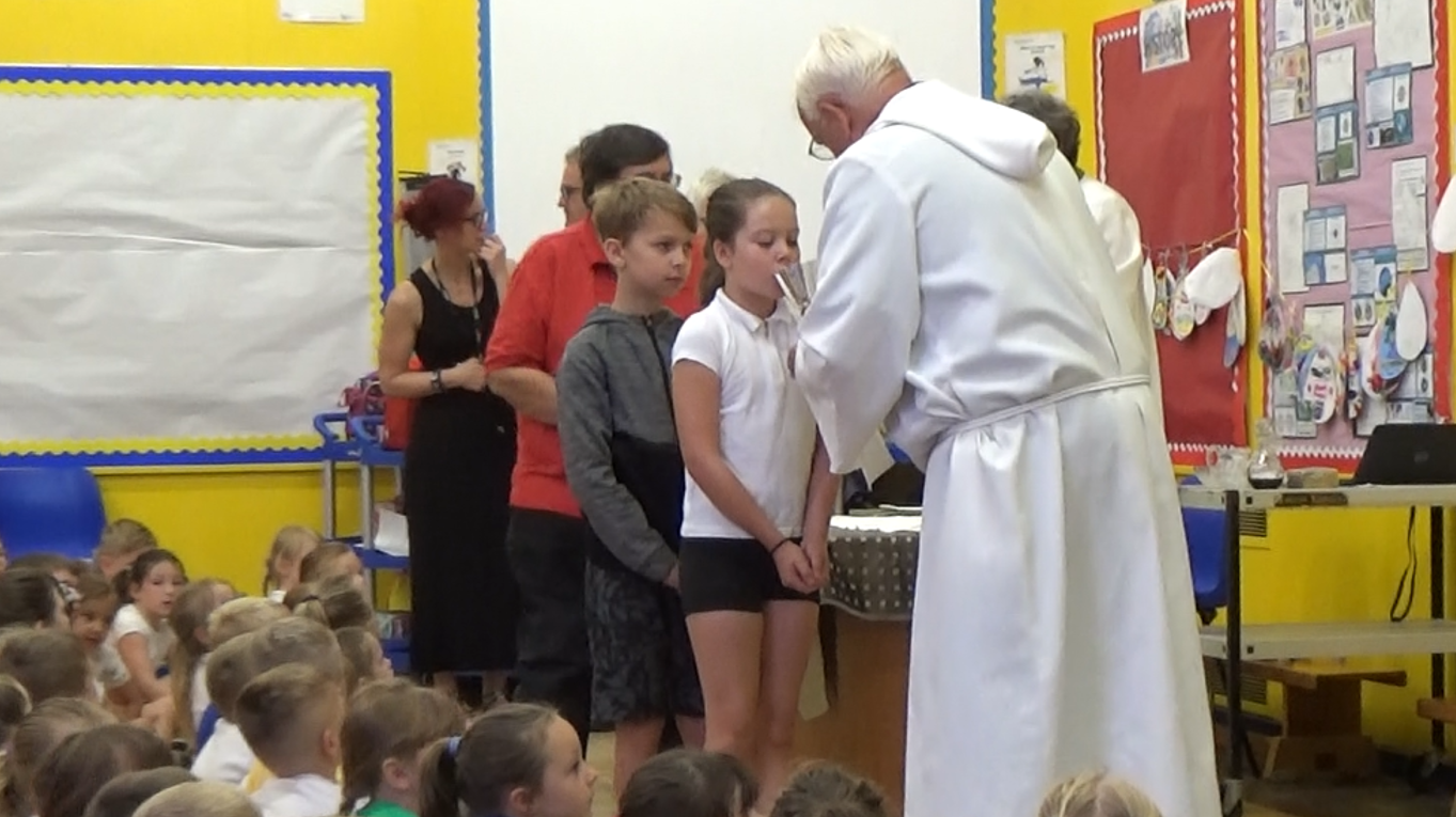 School pupils in Norfolk learnt all about Communion when the service came to their school.