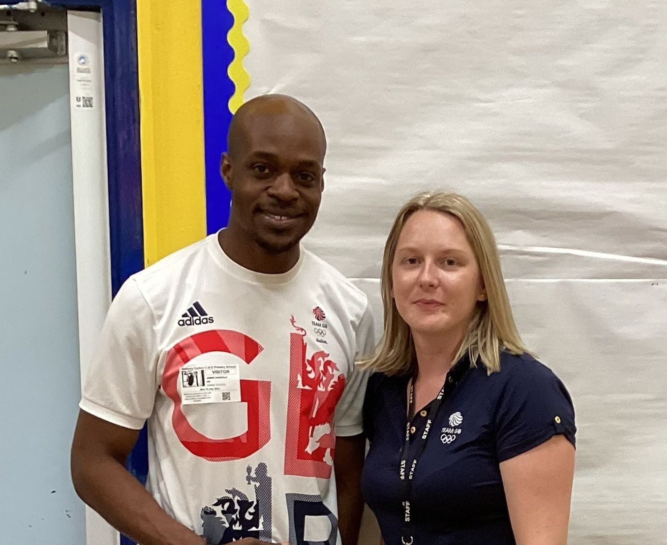 GB sprinter James Dasaolu visited Anthony Curton Primary School in Wisbech