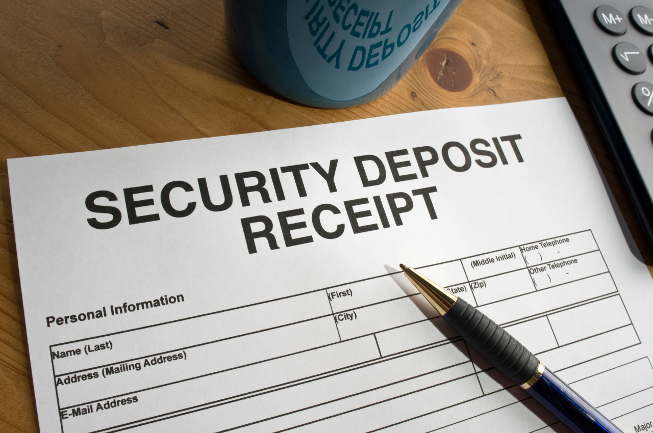 Security deposit receipt form