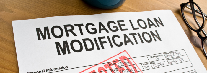 paper that says mortgage loan modification